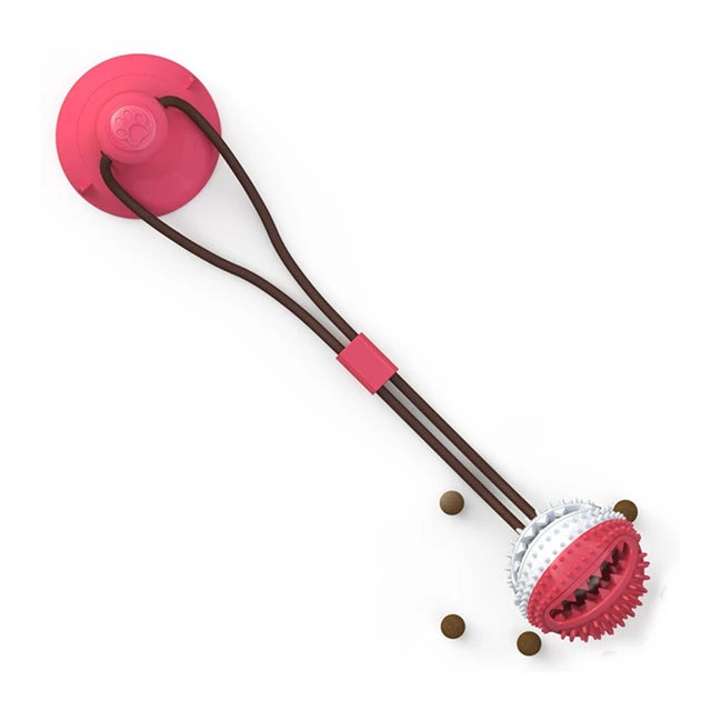 Interactive Suction Cup Dog Toy Ball – Tug & Chew Training Toy for Dogs