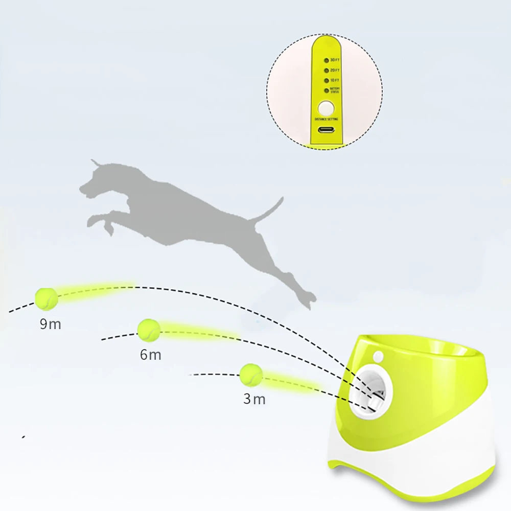 Automatic Tennis Ball Launcher – Interactive Fetch Machine for Dogs & Solo Training