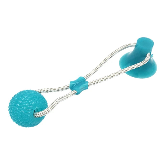 Interactive Suction Cup Dog Toy Ball – Tug & Chew Training Toy for Dogs