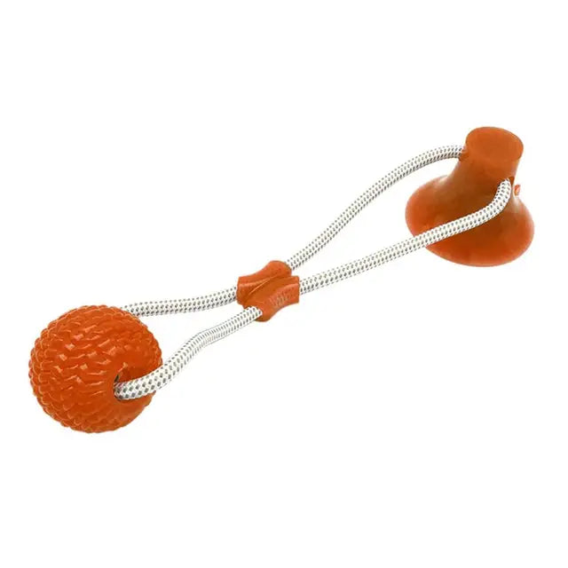 Interactive Suction Cup Dog Toy Ball – Tug & Chew Training Toy for Dogs