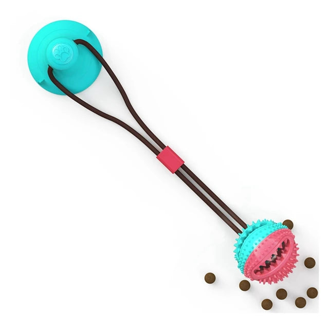 Interactive Suction Cup Dog Toy Ball – Tug & Chew Training Toy for Dogs