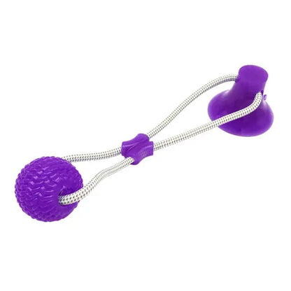 Interactive Suction Cup Dog Toy Ball – Tug & Chew Training Toy for Dogs
